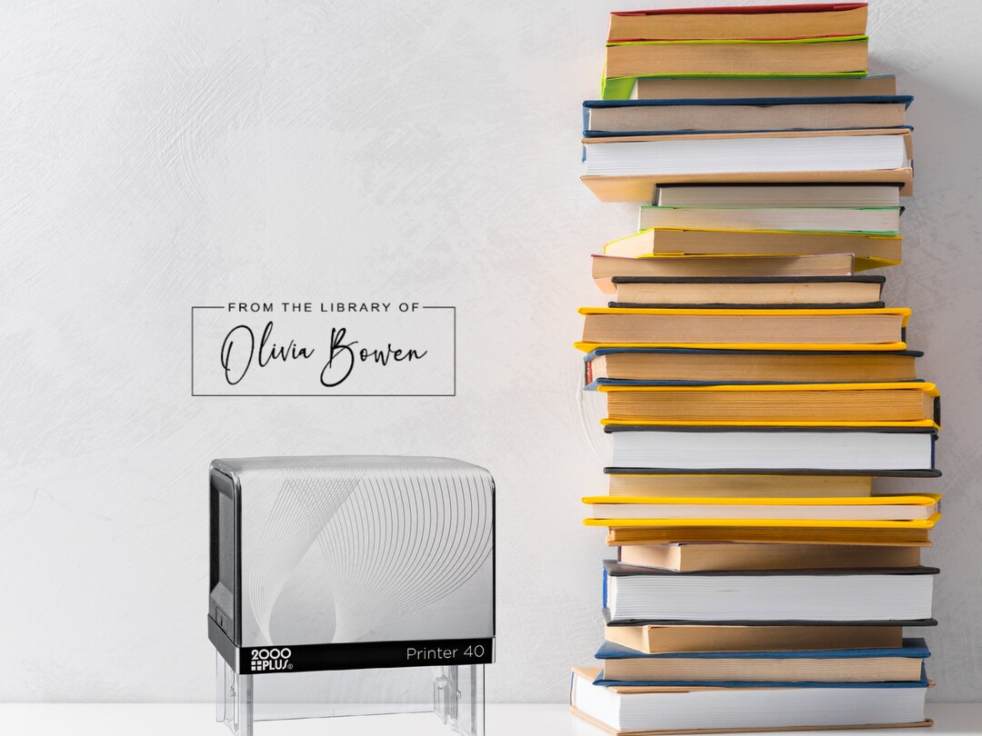 Ex Library Stamp Custom Ex Libris Stamp: Personalized Self-inking Book Stamp, Custom ...