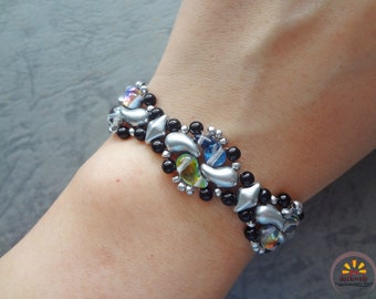 Motif de bracelet spirale ZoliDuo en perles : tutoriel PDF sur les bijoux (téléchargement instantané)