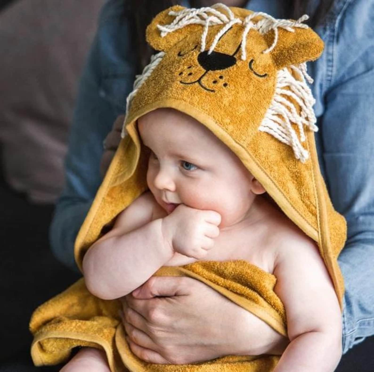 Personalised Lion Hooded Cotton Towel Personalised Lion Hooded Cotton Towel