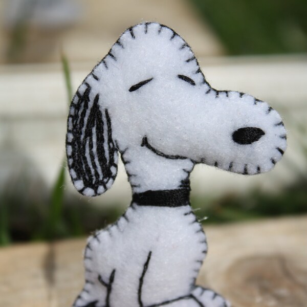 Snoopy inspired Brooch Felt Pin