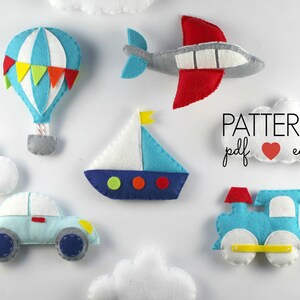 Hot Air Balloon Sewing Pattern PDF SVG Baby Mobile Pattern Garland Sewing Pattern DIY Baby Mobile Air Balloon Nursery Deco