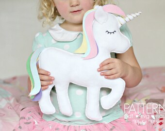 Unicorn Pattern Unicorn SVG Felt Toy Unicorn Plush Pattern Unicorn Pillow Unicorn Gift Felt Unicorn Pattern Unicorn Decor Kawaii Unicorn