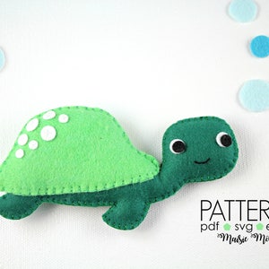 Felt Turtle Pattern | Sea Turtle Plush Pattern | Turtle SVG Pattern | Under the Sea Nursery Cricut SVG