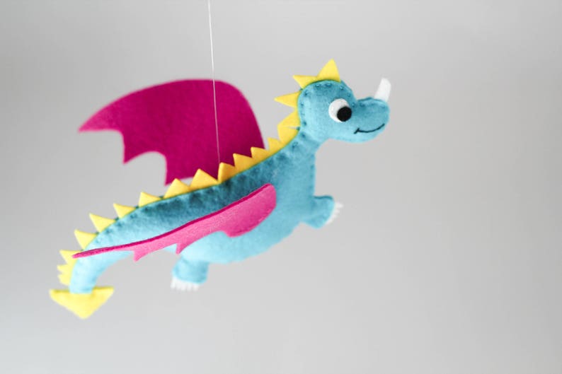 Felt Dragon Pattern | Dragon Plush Pattern | Dragon Toy | Dragon SVG Pattern | Dragon Baby Mobile | Dragon Christmas Ornament Cricut SVG