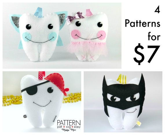 Tooth Fairy Pillow Plush Pattern Tutu Tooth Cushion Dentist Etsy