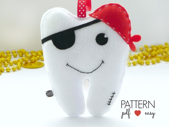 Boys Tooth Fairy Pillow Pirate Tooth Pillow Sewing Pattern Etsy