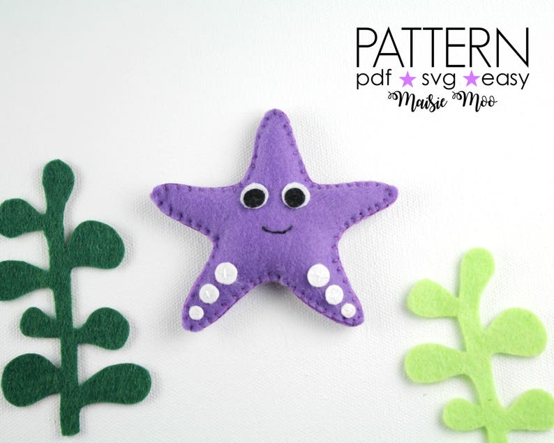 Felt Starfish Pattern | Starfish Ornament Pattern | Under the Sea Cricut SVG