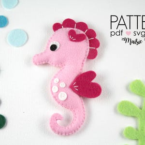 Felt Pattern Under The Sea Creatures Baby Mobile Pattern Ocean Nursery Mobile Ocean Animal Ornaments Dolphin Octopus Seahorse Turtle SVG