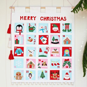 Advent Calendar Pattern PDF Pattern Felt Pattern Christmas Countdown Calender Felt Advent Calendar Felt DIY Christmas Decor Advent Pattern