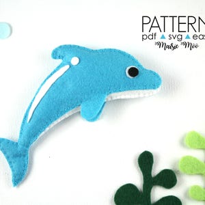 Felt Pattern Under The Sea Creatures Baby Mobile Pattern Ocean Nursery Mobile Ocean Animal Ornaments Dolphin Octopus Seahorse Turtle SVG