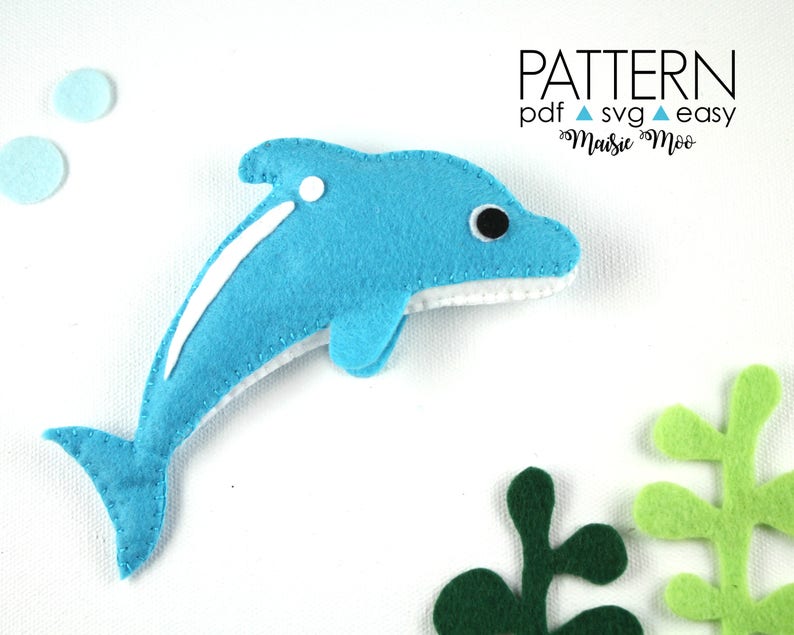 Felt Pattern Under The Sea Creatures Baby Mobile Pattern Ocean Nursery Mobile Ocean Animal Ornaments Dolphin Octopus Seahorse Turtle SVG