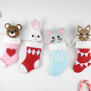 Christmas Stocking Ornament Pattern Felt Christmas Pattern Felt Advent Calendar Pattern Felt Decoration Felt Pattern Christmas Garland PDF