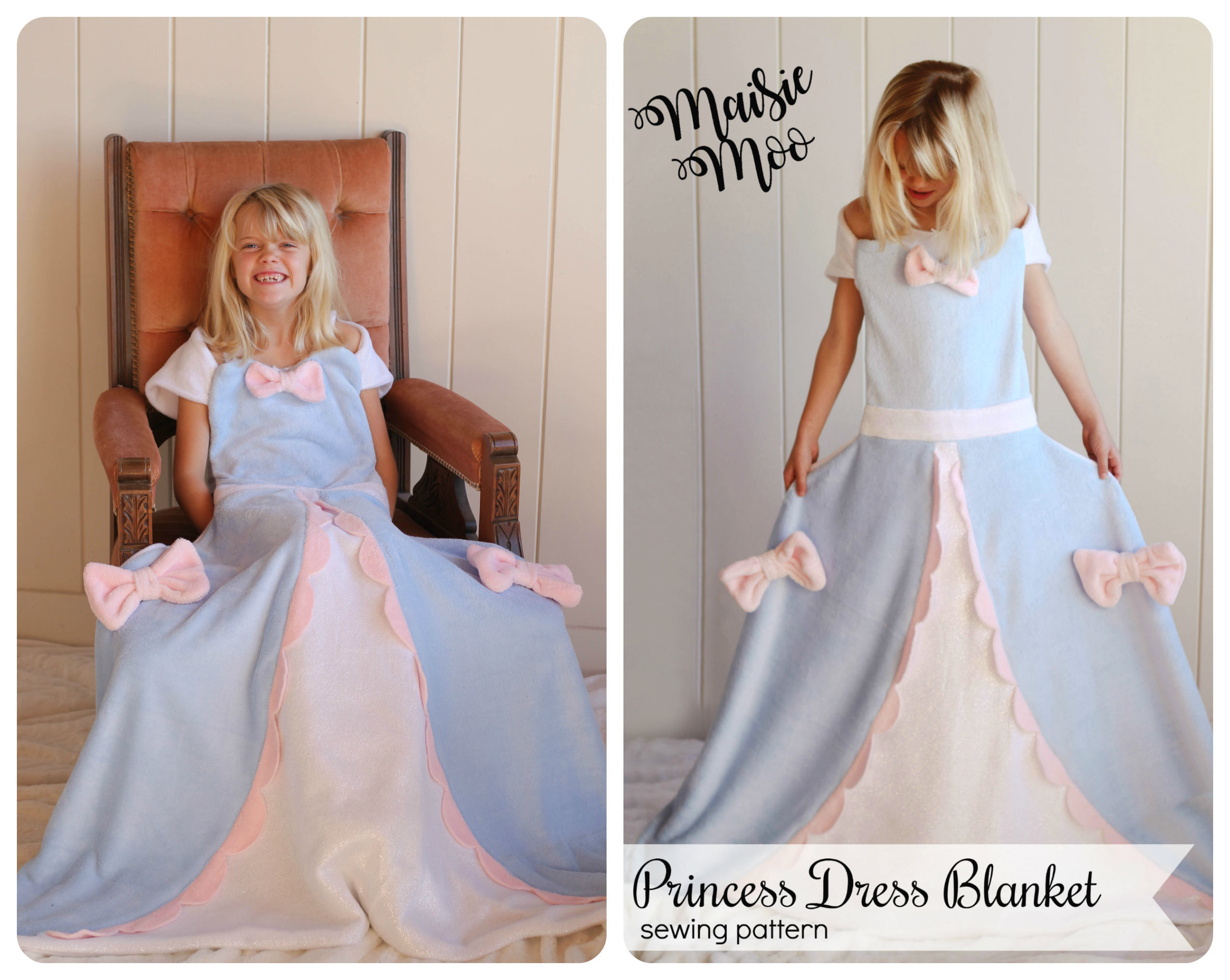 DIY Princess Dress Wearable Blanket Sewing Pattern Cricut SVG Etsy