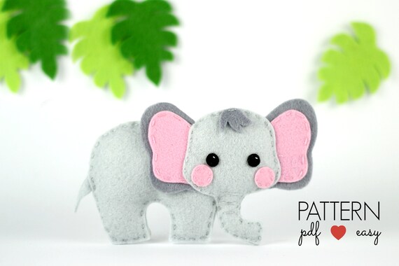 Heart Cloud Baby Mobile Pattern Felt Pattern Diy Felt Sewing Pattern Nursery Mobile Elephants Hearts Mobile Felt Garland Pdf Elephant Kids Crafts Craft Supplies Tools