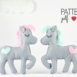 Felt Horse Pattern Horse Sewing Pattern Horse Ornament Felt Animals ...
