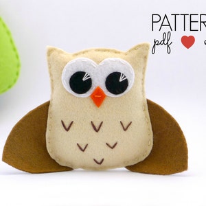 Owl Sewing Pattern Felt Owl Plush Pattern Stuffed Animal Felt Owl Pattern Owl Plushie  PDF Pattern Cricut SVG