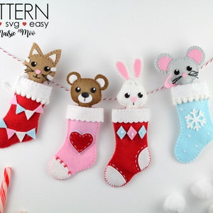 Christmas Stocking Ornament Pattern Felt Christmas Pattern Felt Advent Calendar Pattern Felt Decoration Felt Pattern Christmas Garland PDF