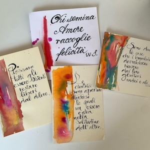 Biglietti per ogni occasione dipinti e calligrafati a mano