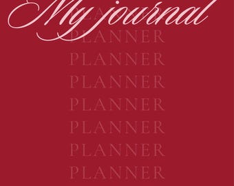 Planner Bundle | Daily, Weekly & Monthly Planner | Habit, Budget Tracker | Burgundy | Printable Digital Planner