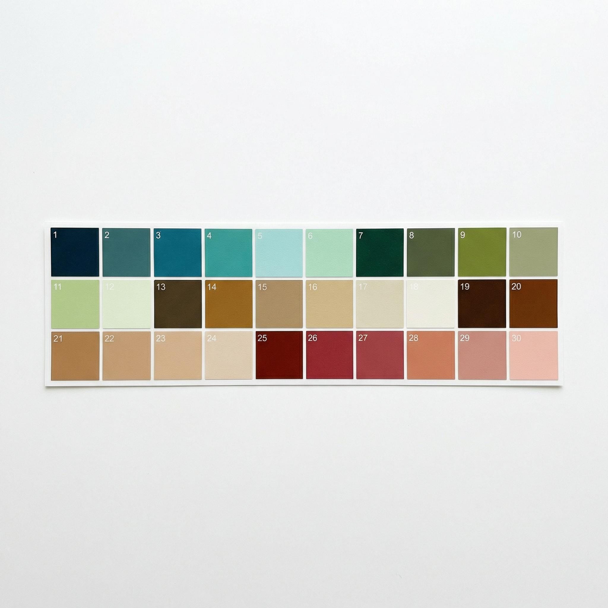 Sample Colour Stickers Colour Sample Stickers – 30 Swatch Set – Wall Test Decals - Etsy