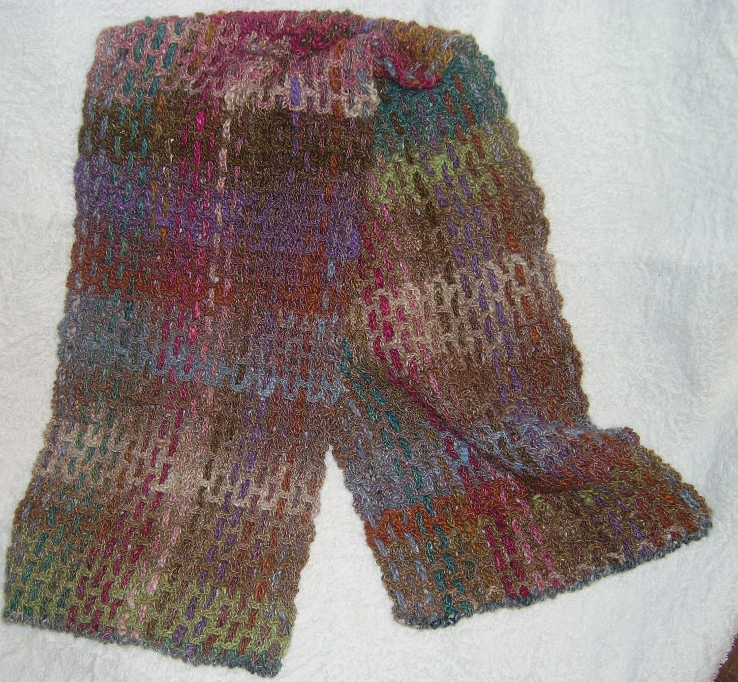 Crocheted Scarf Pattern in Noro Sock Yarn Etsy