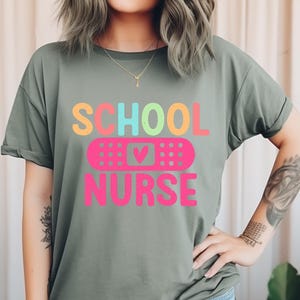 Comfort Colors® School Nurse Shirt, Back To School Shirts, School Nurses Gift, Rn Nurse Gifts, First Day Of School Gift, Nurses Week Shirt