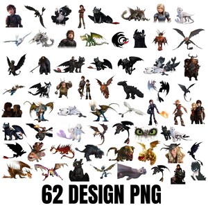 Paquete de imágenes prediseñadas de Cómo entrenar a tu dragón (62)