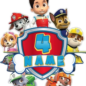 Paw Patrol-verjaardag gepersonaliseerd png