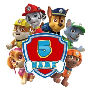 Paw Patrol personalisierter Geburtstag Png