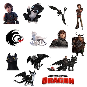 Paquete de imágenes prediseñadas de Cómo entrenar a tu dragón (en formato PNG)