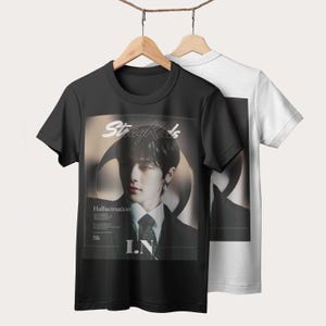 T-shirt Stray Kids I.N, vêtement de fan Kpop, produit unisexe SKZ, cadeau de fan Stay, t-shirt blanc, noir, gris chiné
