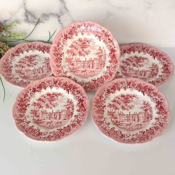 Meakin Romantic England J&G Meakin Dessert/Pie Plates Meakin Ironstone Penshurst Place Dishwasher Safe Discontinued Meakin Plates