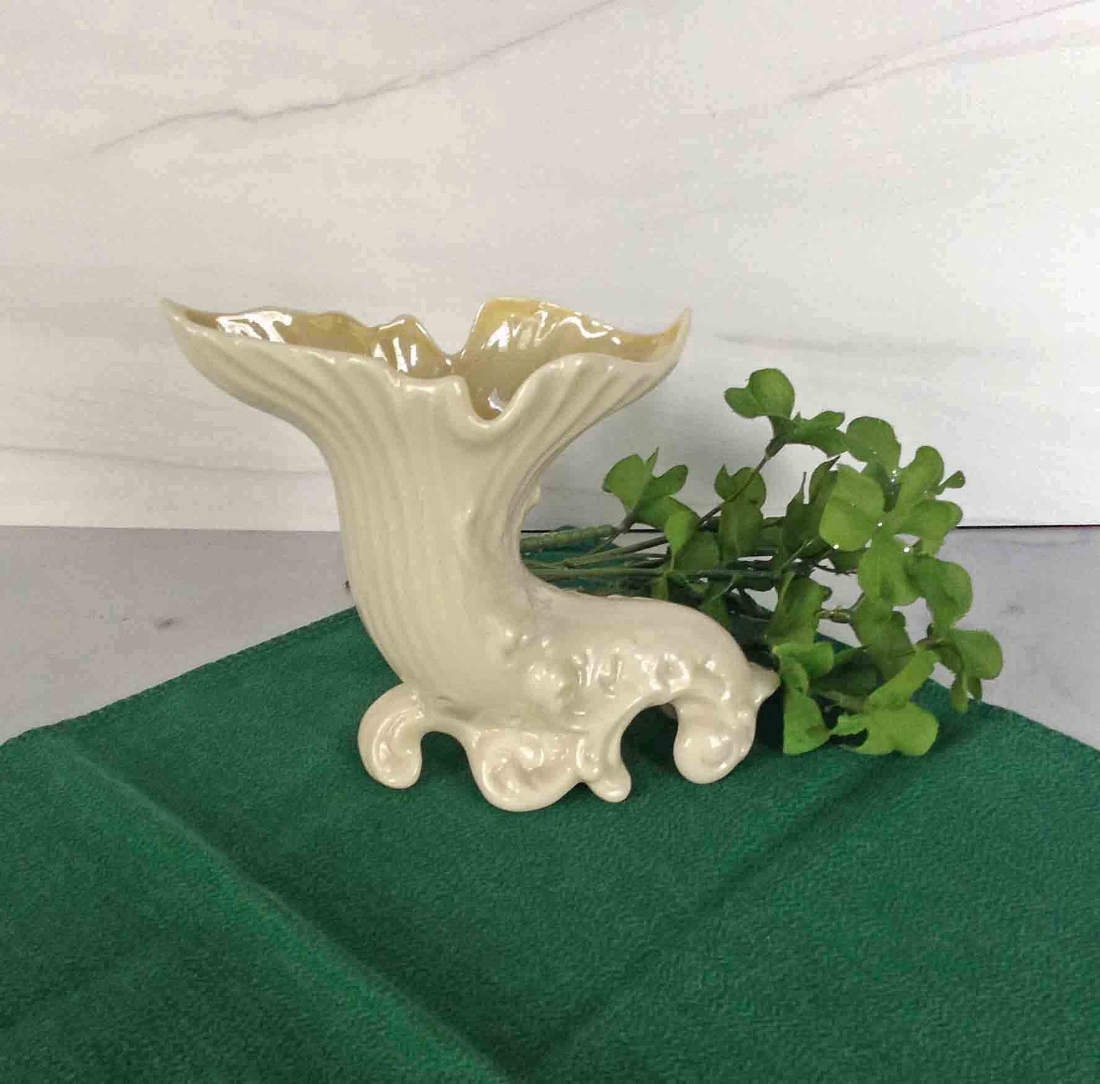 Belleek Fermanagh Spill Vase 6th Green Mark MINT Condition Etsy