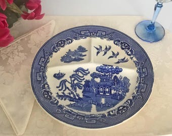 Blue Willow Grill Plate: Celebrate Holland Ironstone, Mint Condition