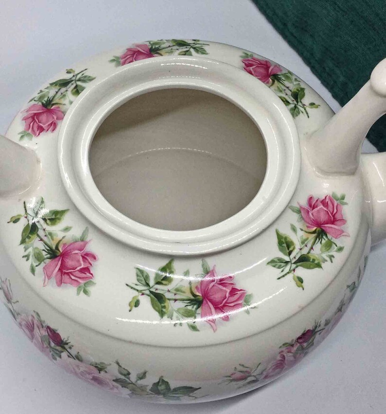 Teapot Arthur Wood 6304 Rose Kettle Shape Teapot MINT Etsy
