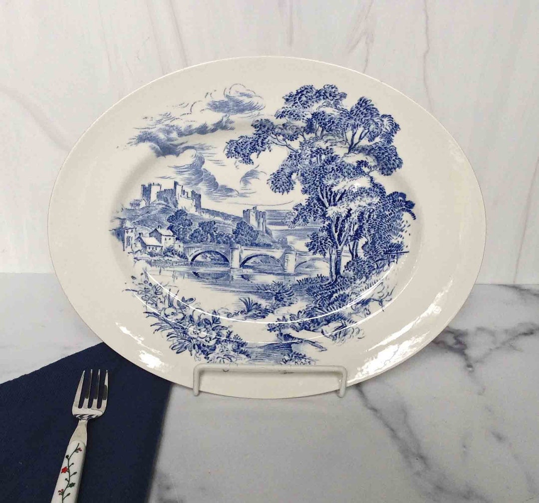 Wedgwood Countryside Blue Serving Platter Wedgwood Blue Oval Etsy