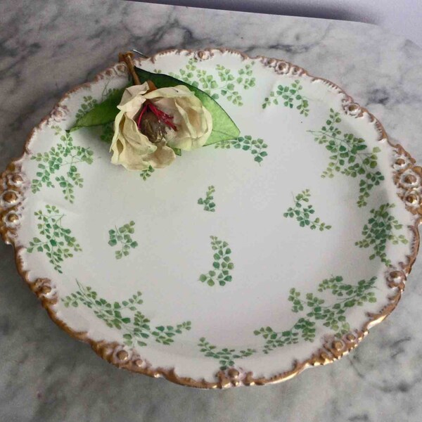 Antique Limoges Chop Platter, Limoges Meat Platter, 14" Limoges Platter, JP Limoges, 85+ Years Old, Elegant Dining, May Birthday