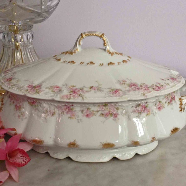 Haviland Limoges Covered Vegetable, Covered Soup, Limoges Covered Casserole, MINT Condition,