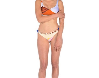 Bikini vintage Forte dei Marmi, top cruzado, doble combinación. Hecho en Italia