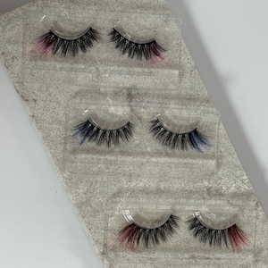 Flase Coloured Eyelashes, End Part Of Eyelash Only