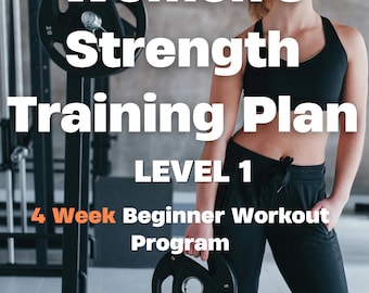Women's Strength Training Plan | 4 Week Beginner Workout Program | Printable Fitness PDF