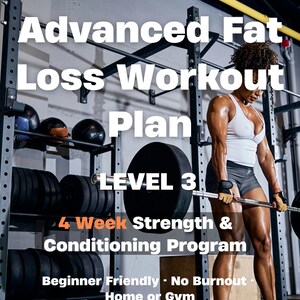 高度な脂肪燃焼ワークアウトプラン | 4週間の筋力トレーニング＆コンディショニングプログラム | 印刷可能なフィットネスPDF
