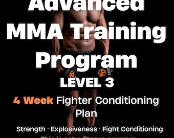 Advanced MMA Training Program | 4 Week Fighter Conditioning Plan | Printable Training PDF