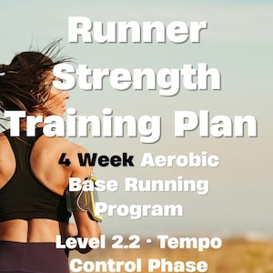 Runner Strength Training Plan | 4 Week Aerobic Base Running Program | Printable Fitness PDF