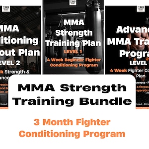 MMA 筋力トレーニングバンドル | 3ヶ月間のファイターコンディショニングプログラム | 印刷可能なトレーニング PDF