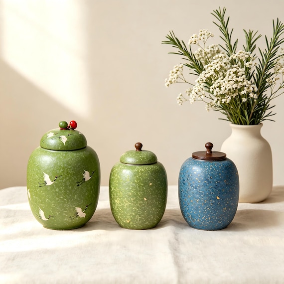 A handmade ceramic pet urn with paw print detail — genuinely thoughtful, one-of-a-kind, and addresses a real emotional need that mass retailers ignore.