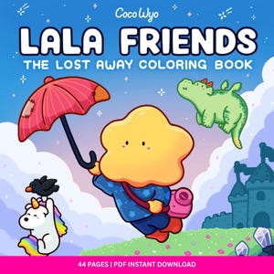 Lala Friends Coloring Pages Cozy Coloring Books Digital Download 44 Coloring Pages PDF, instant download, bold coloring