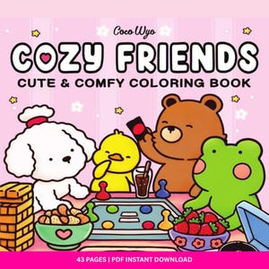 Cozy Friends Coloring Pages Cozy Coloring Books Digital Download 43 Coloring Pages PDF
