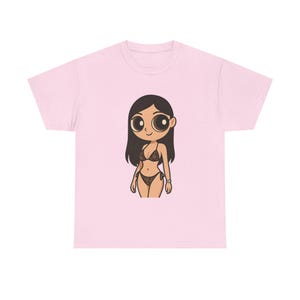 Uroczy, kreskówkowy, unisex, bawełniany t-shirt, graficzny t-shirt, codzienny ubiór, plażowe klimaty, prezent dla niej, letnia moda
