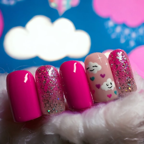 Press on Nails - Happy Clouds